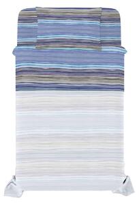 Set Lenzuola Singolo con Stampa Sopra Sotto e Federa Linea River Rio Blue