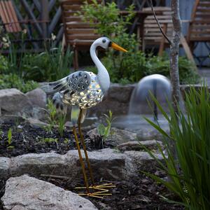 Star Trading LED figura solare HERON, airone da giardino, h: 55 cm