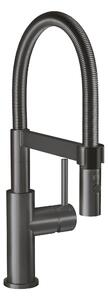 Villeroy & Boch Steel Expert Compact - Miscelatore per lavello con braccio flessibile e doccia, antracite 92730005