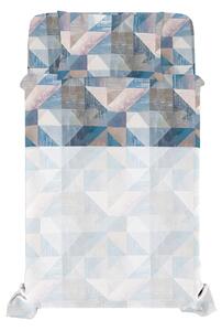 Set Lenzuola Singolo con Stampa Sopra Sotto e Federa Linea River Sepik Blue