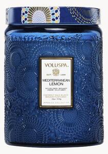 Candela profumata fatta a mano Mediterranean Lemon (limone, bergamotto, gelsomino e ambra solare)