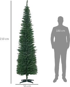 Albero di Natale HOMCOM con supporto in plastica, 499 rami, verde