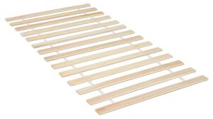 Homestyle4u rete a doghe 90x200 cm letto per bambini telaio a rotelle montato 16 doghe legno pino finitura naturale