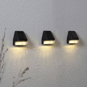Applique solare a LED wally Mini', set di 3, ciascuno 7x7,5 cm