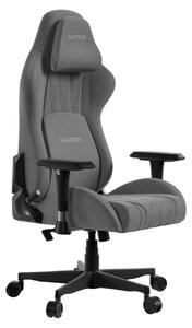 HATOR Darkside 3M Fabric, Sedia da gioco universale, 110 kg, Nero/Grigio, Poliuretano (PU), Nero, Acciaio