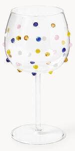 Set di 4 bicchieri da vino in vetro soffiato Perli