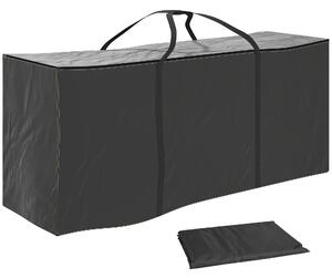 Borsa Portaoggetti Impermeabile 175x55x75 cm Capacità 720L con Maniglie in Tessuto Oxford 600D Nero
