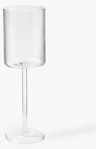Set di 4 bicchieri da vino bianco in vetro soffiato Limon