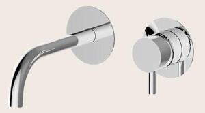 Jabil Miscelatore lavabo a parete bocca 165 mm scarico click clack cromo 73318E