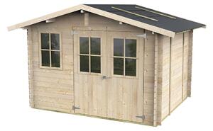 Casetta Box da Giardino 296x249x182-220A cm Cortona Express in Legno di Abete PEFC