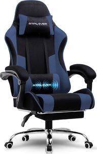 Sedia da gaming GTPLAYER, sedia da ufficio, sedia ergonomica per computer, sedia da gaming con supporto lombare massaggiante, poggiapiedi e poggiatesta
