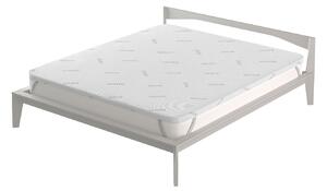 Topper Matrimoniale 160x190 cm Memory Sfoderabile Fodera Silver con Elastici in Poliestere e Fibra Bianco