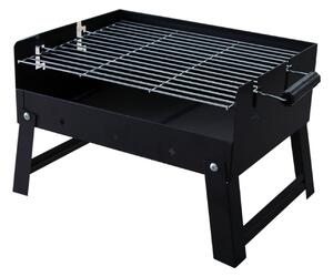Barbecue a Carbone 50,5x34,5x31,5 cm Pieghevole in Acciaio Adventure Nero