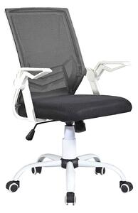 Sedia Operativa da Ufficio 62x54x94-104 cm Providence Schienale in Rete Bianco e Nero