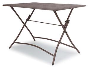 Tavolo da Giardino Pieghevole 110x70x73 cm in Ferro Bronzo