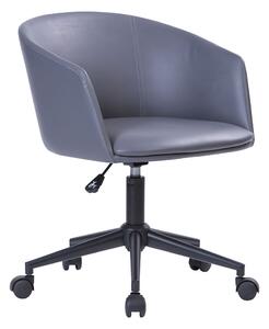Sedia Poltrona Operativa da Ufficio 57x56x80 cm in PVC Grigio