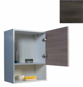 Pensile Bagno Lavanderia con 1 Anta e Vano a Giorno 43x27x58 cm in Nobilitato Olmo Scuro