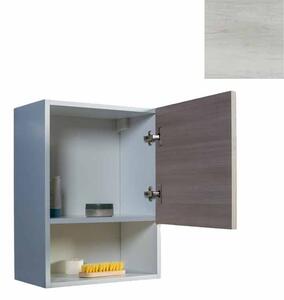 Pensile Bagno Lavanderia con 1 Anta e Vano a Giorno 43x27x58 cm in Nobilitato Olmo Bianco