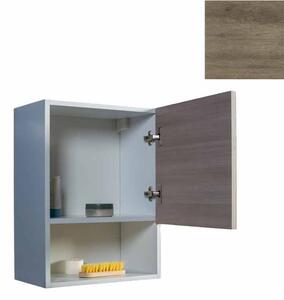 Pensile Bagno Lavanderia con 1 Anta e Vano a Giorno 43x27x58 cm in Nobilitato Olmo Naturale