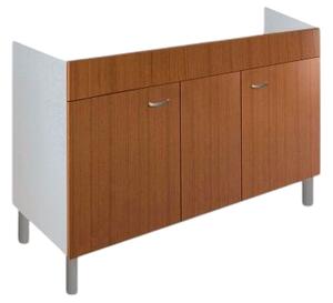 Mobile Sottolavello da Cucina 120x50x69 cm con 2 Ante in Nobilitato Teak