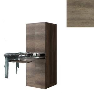 Mobile Lavanderia a Colonna per Lavatrice o Asciugatrice con Asse da Stiro e Ante 70x70x192A cm in Nobilitato Unika Olmo Naturale