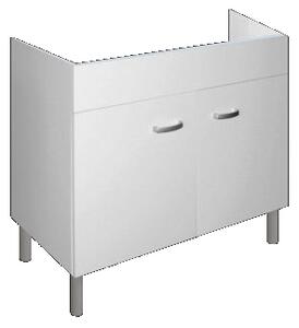 Mobile Sottolavello da Cucina 80x50x69 cm con 2 Ante in Nobilitato Bianco Opaco