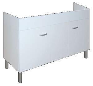 Mobile Sottolavello da Cucina 120x50x69 cm con 2 Ante in Nobilitato Bianco Opaco