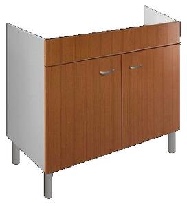 Mobile Sottolavello da Cucina 100x50x69 cm con 2 Ante in Nobilitato Teak
