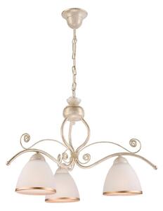 Brilagi - Lampadario LED a catena ANTICO 3xE27/60W/230V 3000K patina bianca