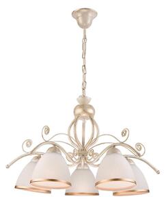 Brilagi - Lampadario LED a catena ANTICO 5xE27/60W/230V 3000K bianco patinato