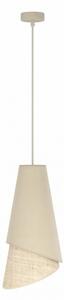 Lampadario a sospensione con cavo MODA 1xE27/15W/230V beige/rattan