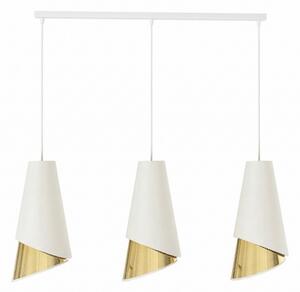 Lampadario con cavo MODA 3xE27/15W/230V bianco/oro