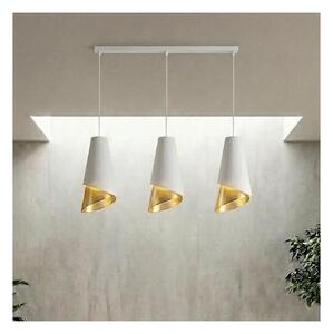 Lampadario con cavo MODA 3xE27/15W/230V bianco/oro