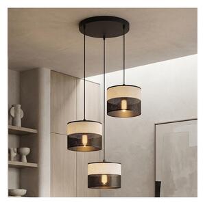 Lampadario a sospensione con cavo KARBON 3xE27/15W/230V nero/grigio