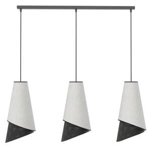 Lampadario a sospensione con cavo MODA 3xE27/15W/230V grigio/nero