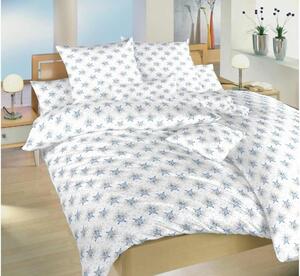 Set di lenzuola in cotone "Mašličky" blu, dimensioni 140x200 cm e 70x90 cm