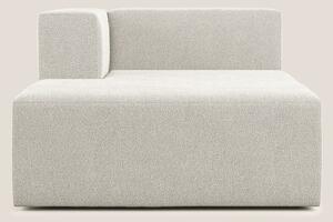 Nettuno modulo chaise longue in morbido tessuto bouclè T07 bianco