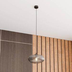 EMIBIG LIGHTING Lampada per sala da pranzo Coco, Ø 30 cm, nero/grigio fumo, vetro