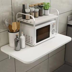 Tavolo Salvaspazio da Muro a Ribalta 80x60 cm in MDF Bianco