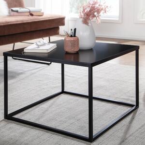Tavolino da salotto 60x60x40 cm industriale in metallo nero | Wohnling