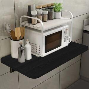 Tavolo Salvaspazio da Muro a Ribalta 80x60 cm in MDF Nero