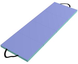Tappeto Fitness Pieghevole 180x60x5 cm in Schiuma ad Alta Densità in Plastica ed EPE Verde e Viola