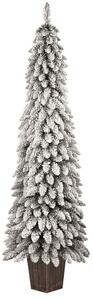Albero di Natale Artificiale Floccato Effetto Realistico Innevato 210 cm 417 Rami Montaggio Fasciato Effetto Neve