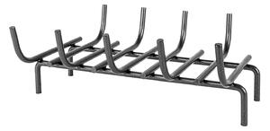 Braciere a 9 Barre 45x30x17 cm in Ferro Tondo 12 mm Grigio Martellato