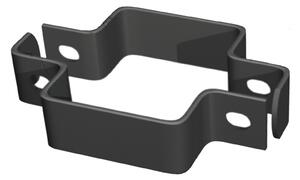 Collare di fissaggio in acciaio galvanizzato plastificato Doppio quadrato H 3.5 cm L 11 x 11 cm