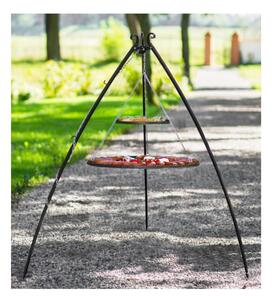 Treppiede Grill da 200 cm con 2 Griglie in Acciaio Naturale da 70 cm e 40 cm, Barre da 5mm, Pieghevole e Verniciato a Polvere - Alta Qualit� Europea