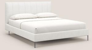 Calliope letto imbottito piedini alti completamente sfoderabile in tes