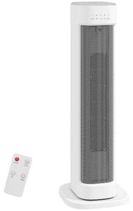 Termoventilatore Ceramico PTC 2000W con 3 Temperature Regolabili Timer e Telecomando Bianco