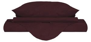 Copripiumino Matrimoniale con Sacco e Federe Linea Water Washed Bordeaux