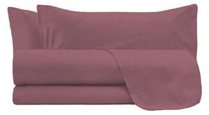 Set Lenzuola Matrimoniale Sopra Sotto e 2 Federe Linea Water Washed Rosso Corallo